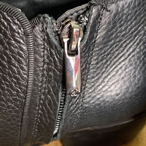 Sam Edelman black‎ pebbled boots leather shirt ankle western booties - Picture 3 of 10